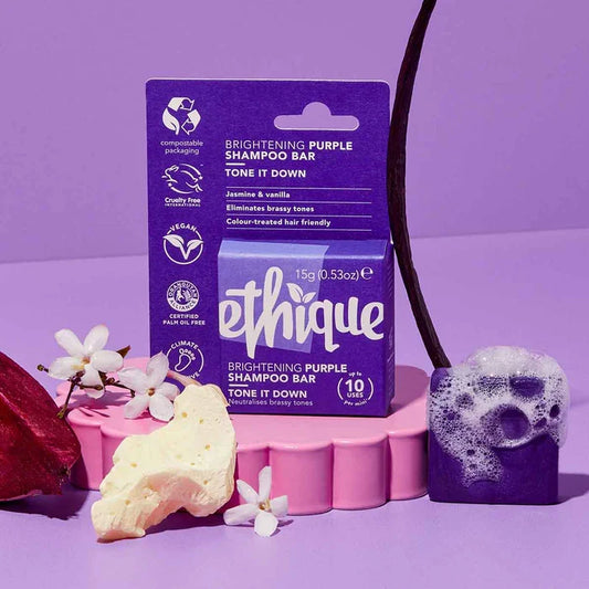 Ethique Ethique Bar Shampoo Brightening Purple Tone It Down (Neutralises Brassy Tones) 15g  SELL THROUGH