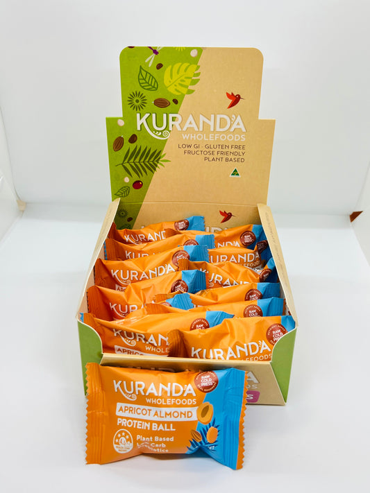 Kuranda Wholefoods Kuranda Wholefoods Protein Ball Apricot Almond 40g x 12 Display