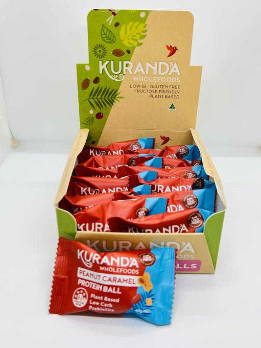 Kuranda Wholefoods Kuranda Wholefoods Protein Ball Peanut Caramel 40g x 12 Display
