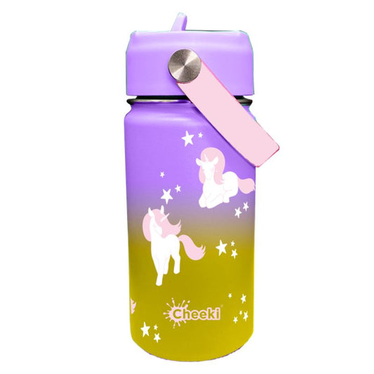 Cheeki Cheeki Insulated Bottle Kids Unicorn 400ml