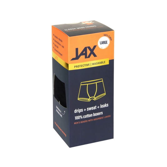 Pelvi Pelvi JAX Mens Leakproof Underwear Boxer Trunk Black L
