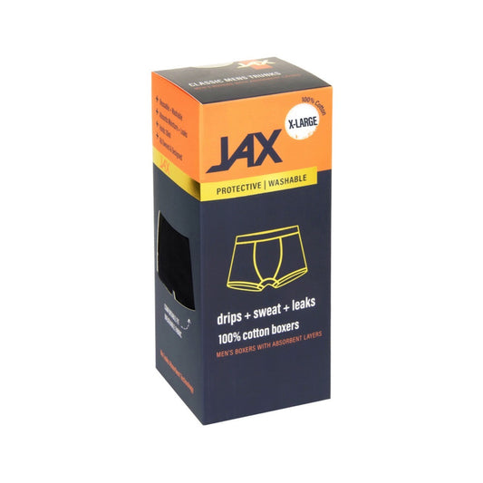 Pelvi Pelvi JAX Mens Leakproof Underwear Boxer Trunk Black XL