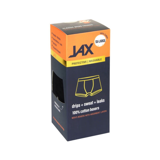 Pelvi Pelvi JAX Mens Leakproof Underwear Boxer Trunk Black XXL