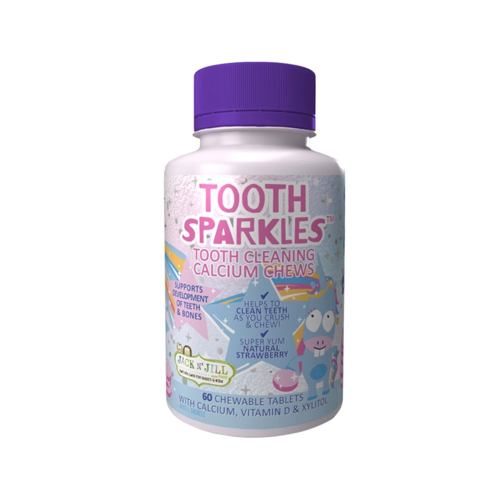 Jack N Jill Jack N Jill Tooth Sparkles (Tooth Cleaning Calcium Chews) Chewable Strawberrry 60t