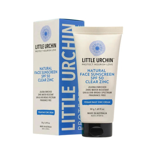 Little Urchin Little Urchin Natural Face Sunscreen Clear Zinc SPF 50 50g