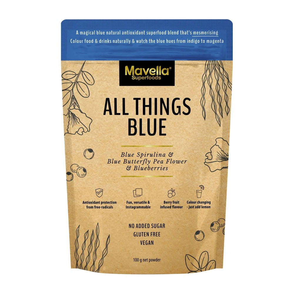 Mavella Mavella Superfoods All Things Blue (Blue Spirulina & Blue Butterfly Pea Flower & Blueberries) 100g