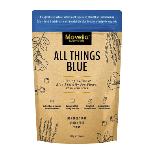 Mavella Mavella Superfoods All Things Blue (Blue Spirulina & Blue Butterfly Pea Flower & Blueberries) 100g