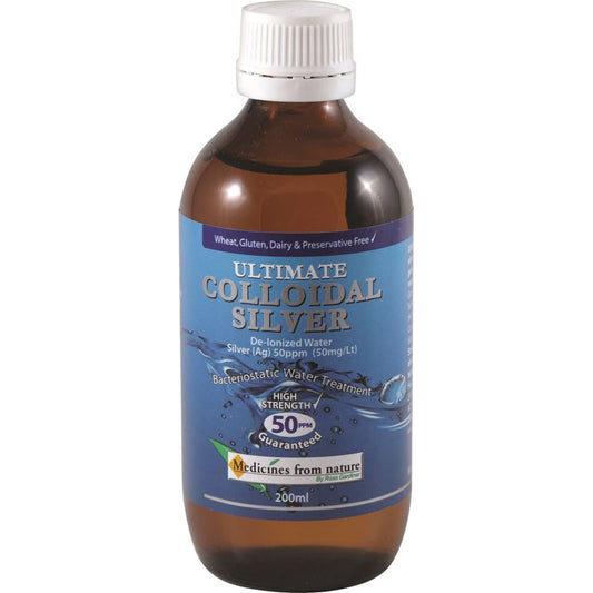 MFN Aus Medicines from nature Medicines From Nature Ultimate Colloidal Silver 50ppm 200ml