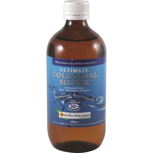 MFN Aus Medicines from nature Medicines From Nature Ultimate Colloidal Silver 50ppm 500ml