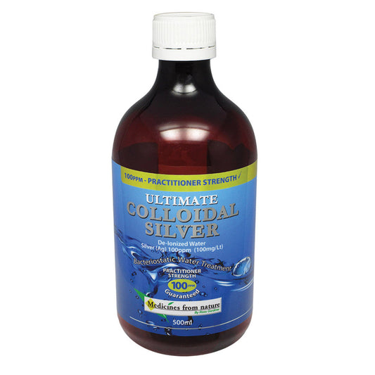 MFN Aus Medicines from nature Medicines From Nature Ultimate Colloidal Silver Practitioner Strength 100ppm 500ml