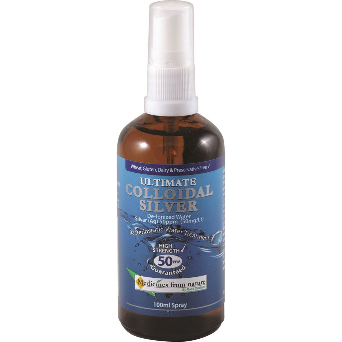 MFN Aus Medicines from nature Medicines From Nature Ultimate Colloidal Silver 50ppm Spray 100ml