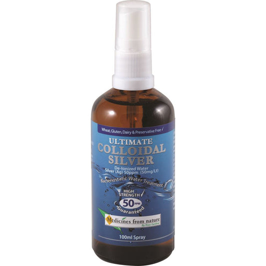 MFN Aus Medicines from nature Medicines From Nature Ultimate Colloidal Silver 50ppm Spray 100ml