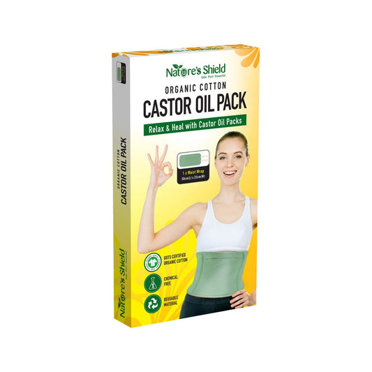 Natures Shield Natures Shield Organic Cotton Castor Oil Pack Waist Wrap (50cm x 22cm)