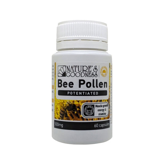 Natures Goodness Natures Goodness Bee Pollen Potentiated 500mg 60c