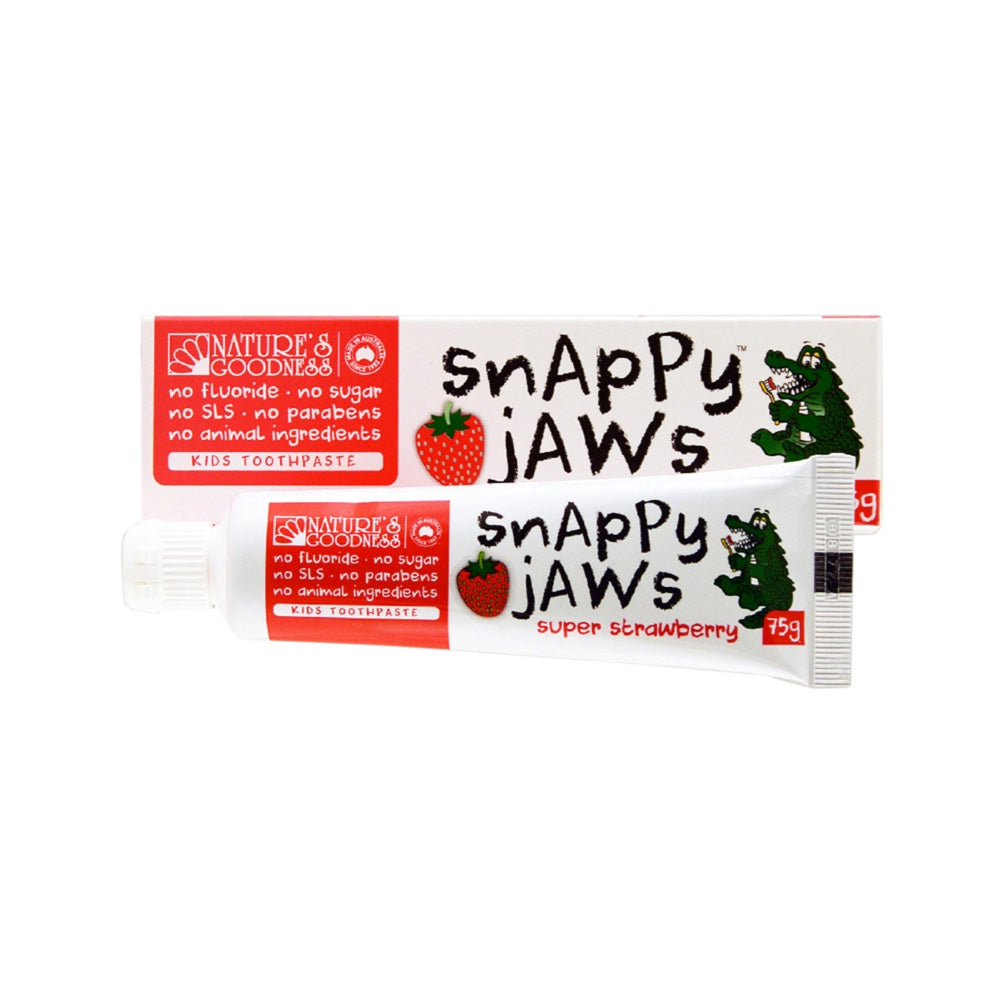 Natures Goodness Natures Goodness Snappy Jaws Toothpaste Super Strawberry 75g