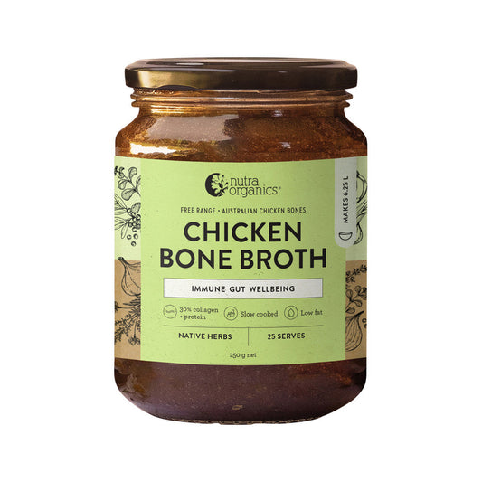 Nutra Naturals Nutra Organics Bone Broth Chicken Concentrate Native Herbs 250g