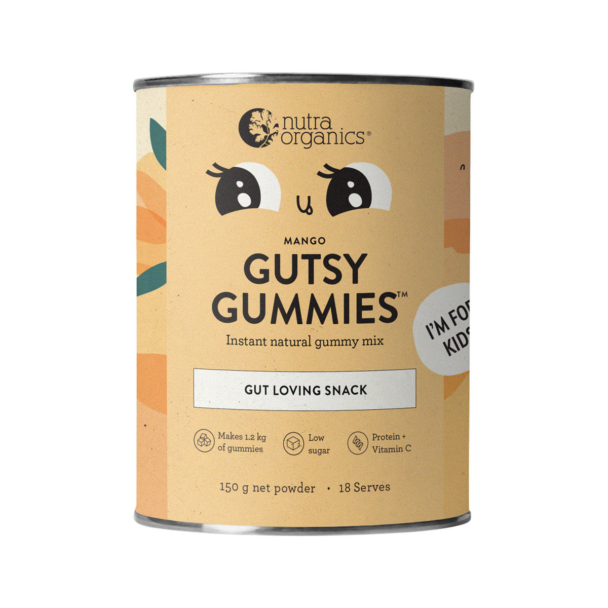 Nutra Naturals Nutra Organics Gutsy Gummies Mango 150g