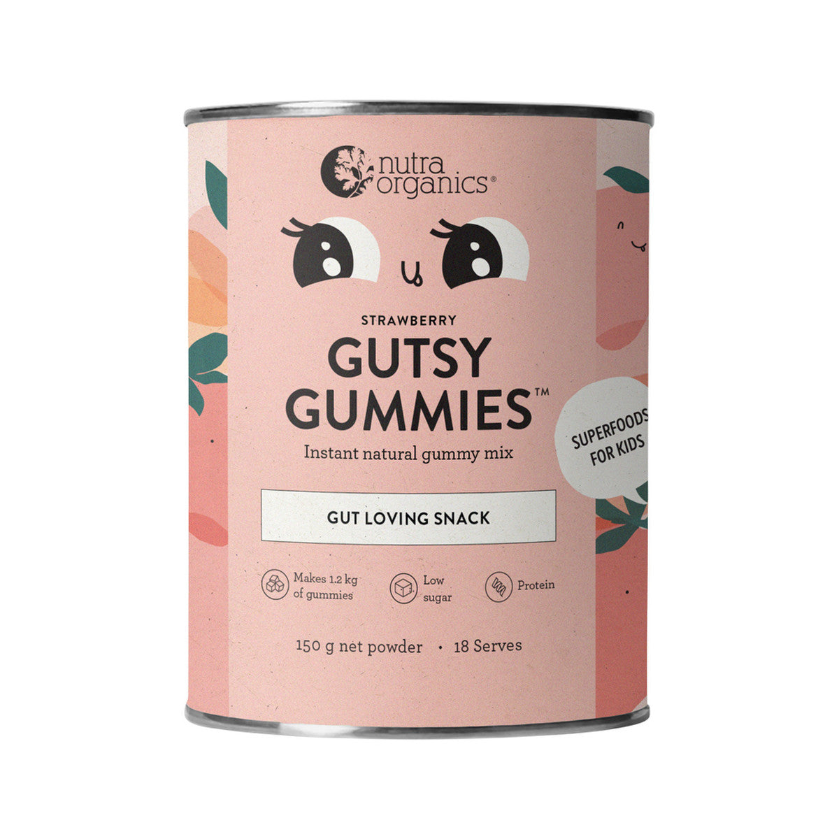 Nutra Naturals Nutra Organics Gutsy Gummies Strawberry 150g
