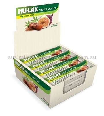 Nulax Nu-Lax Bar Fruit Laxative with Natural Senna 40g x 20 Display  SELL THRU-NEW SKU 2426540