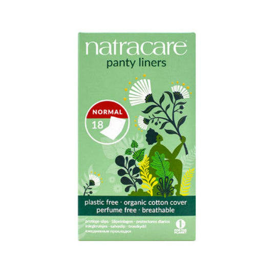 Natra Care Natracare Panty Liners Normal with Organic Cotton Cover x 18 Pack