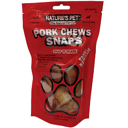 Natures Pet Natures Pet Pork Chews Snaps (Pigs Ears) x 2 Pack