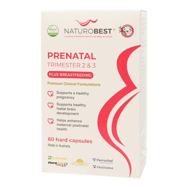 NaturoBest Prenatal Trimester 2 & 3 Plus Breastfeeding 60 caps