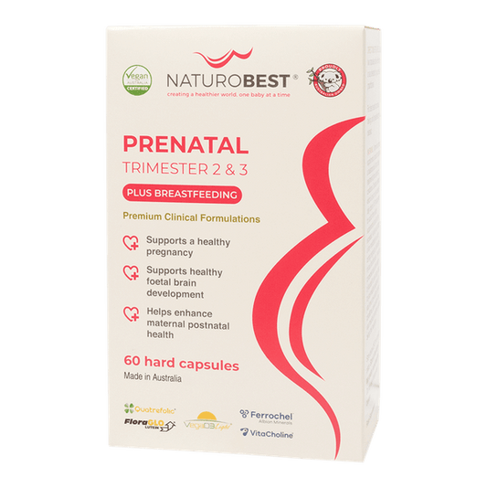 NaturoBest Prenatal Trimester 2 & 3 Plus Breastfeeding 60 caps
