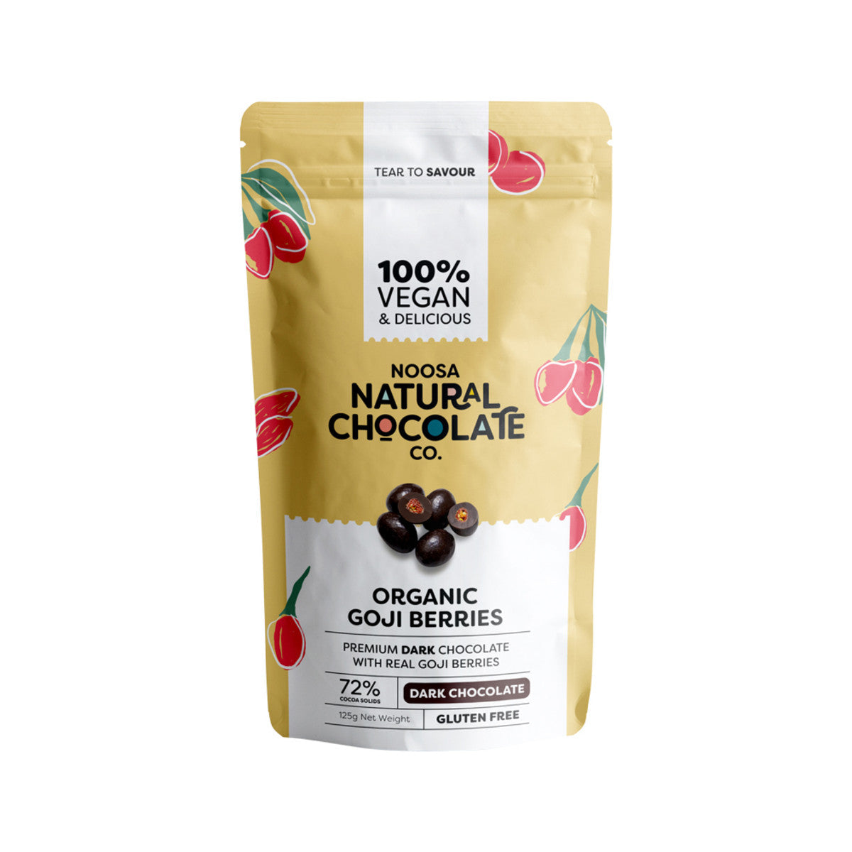 Noosa Noosa Natural Chocolate Co. Dark Chocolate Organic Goji Berries 125g