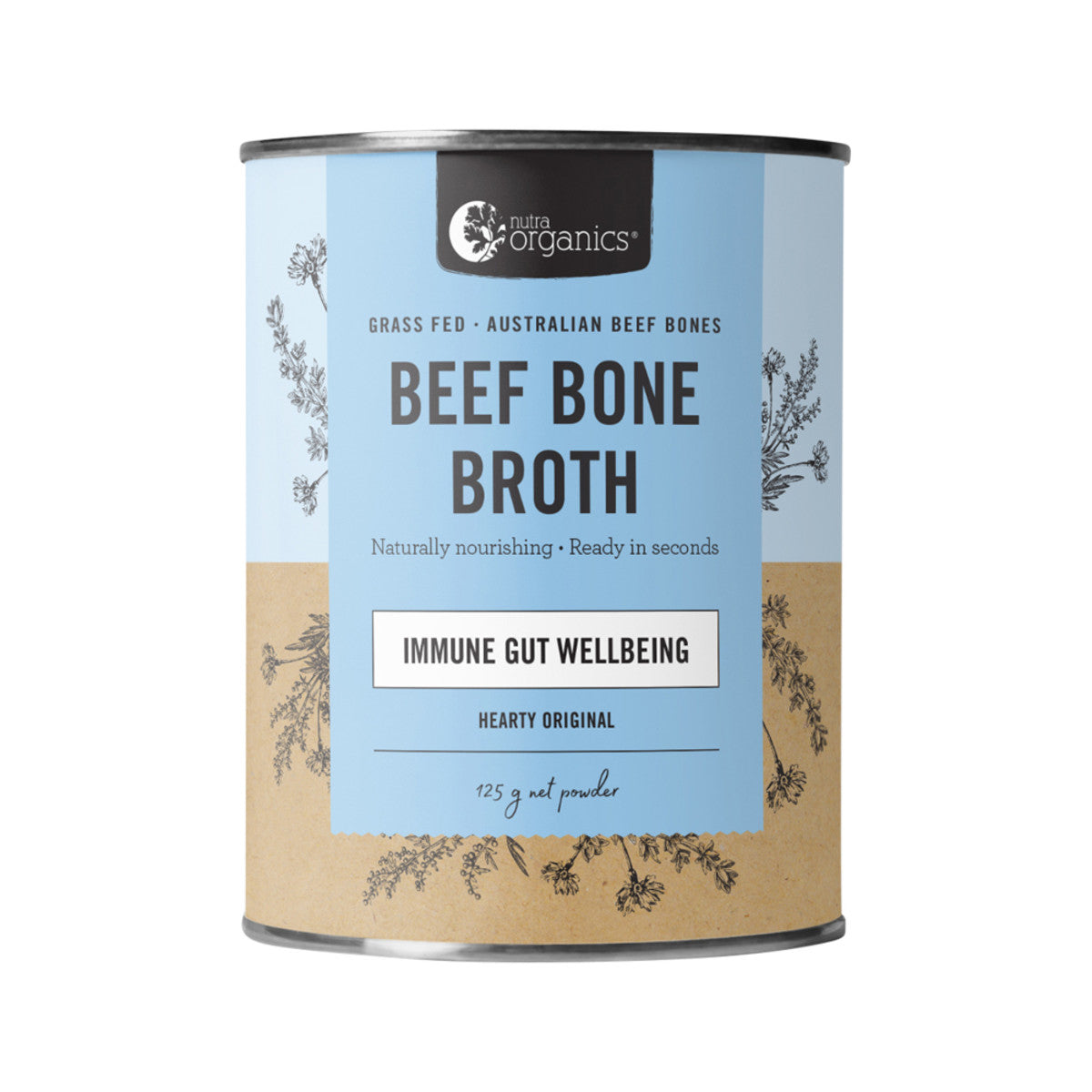 Nutra Naturals Nutra Organics Bone Broth Beef Hearty Original 125g