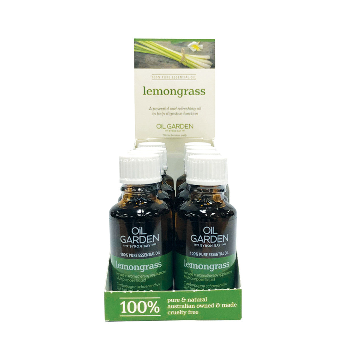 Oil Garden Oil Garden Essential Oil Lemongrass 25ml x 8 Display