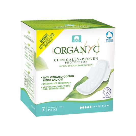 Organyc Organyc Organic Pads with Wings Super Flow (Overnight) x 7 Pack