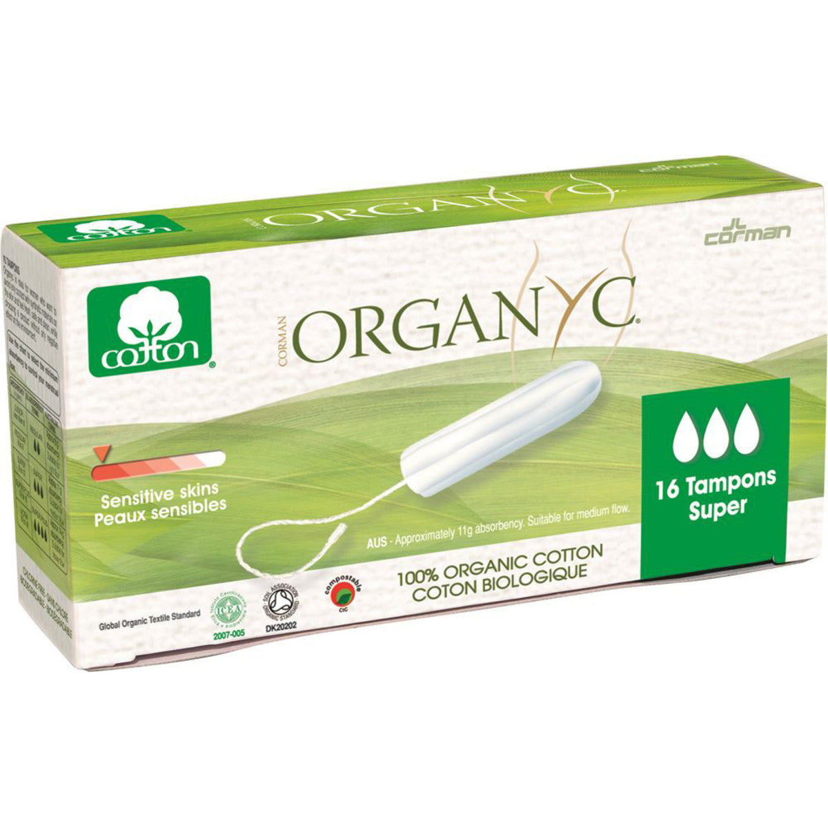 Organyc Organyc Organic Tampons Super x 16 Pack