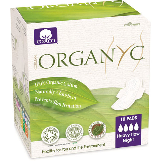 Organyc Organyc Organic Pads Ultra Thin with Wings Heavy Flow x 10 Pack