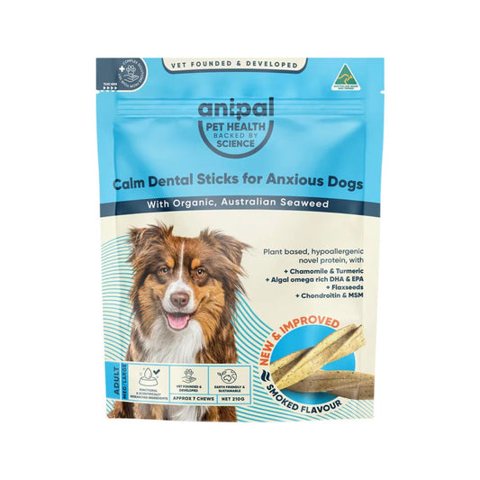 Anipal ANIPAL CALM DENTAL STICKS FOR ANXIOUS DOGS SMOKED FLAVOUR 210G