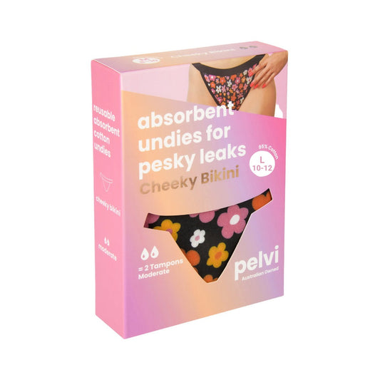 Pelvi Pelvi Leakproof Underwear Cheeky Bikini Floral L