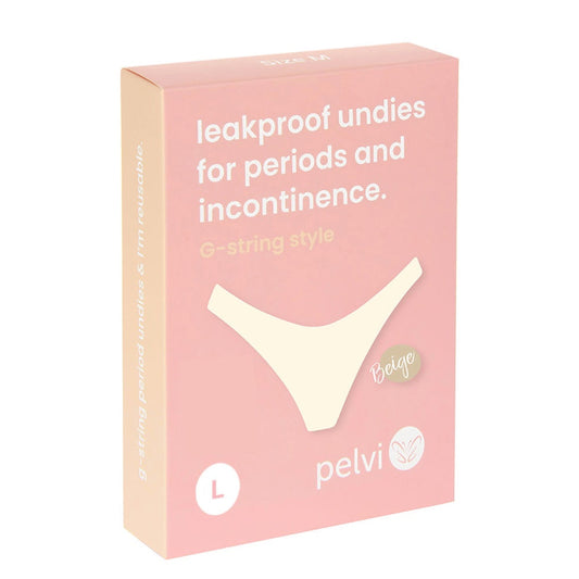 Pelvi Pelvi Leakproof Underwear G-String Beige L  SELL THROUGH