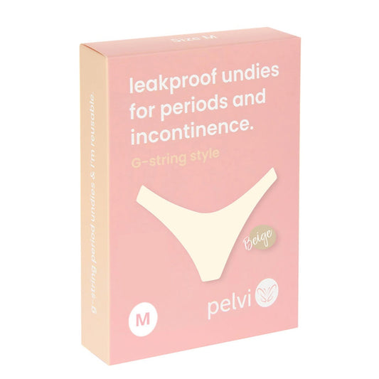 Pelvi Pelvi Leakproof Underwear G-String Beige M  SELL THROUGH