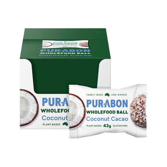 Purabon Purabon Wholefood Balls Coconut Cacao 43g x 12 Display