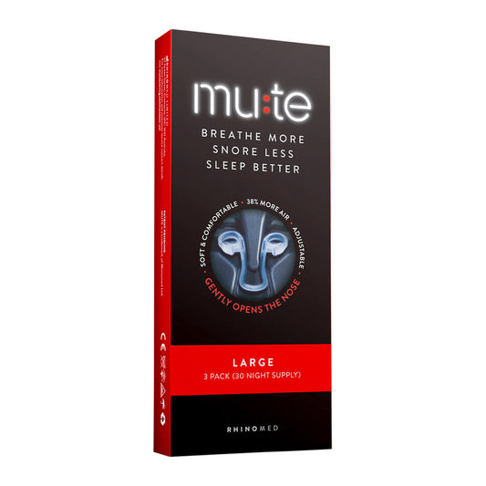 Rhinomed Mute (Breathe More Snore Less Sleep Better) Large x 3 Pack (30 night supply)