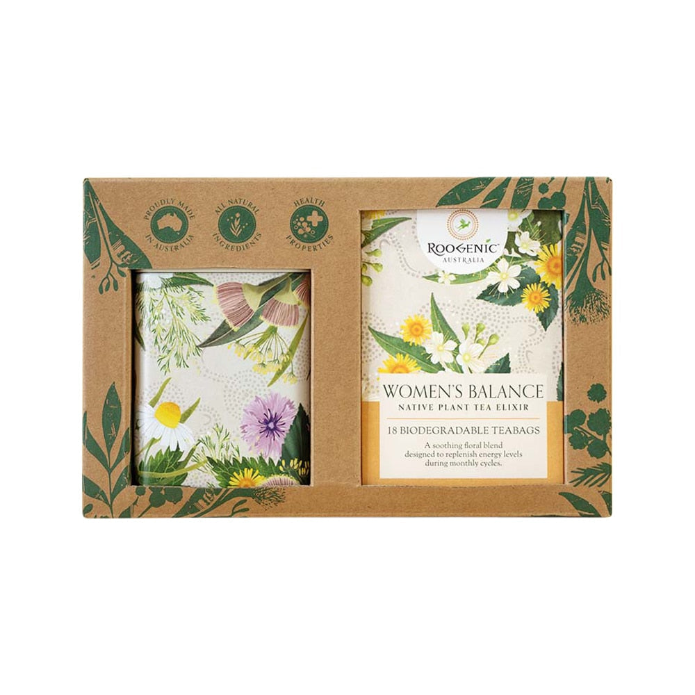 Roogenic Australia Gift Box Cycle Support x 18 Tea Bags with Tin (previously Womens Balance)