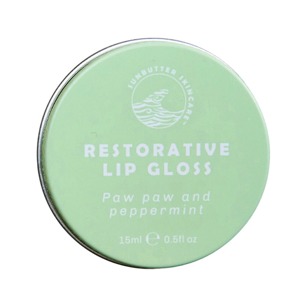 Sunbutter SunButter Skincare Lip Gloss Restorative Paw Paw and Peppermint 15ml