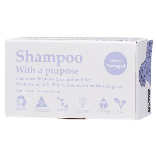 Shampoo with purpose Shampoo With A Purpose Shampoo & Conditioner Bar Dry or Damaged 135g