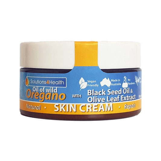 Solutions 4 Health Solutions 4 Health Oil of Wild Oregano Black Seed Oil & Olive Leaf Extract Skin Cream 50g