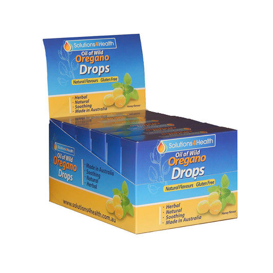 Solutions 4 Health Solutions 4 Health Oil of Wild Oregano Lozenge Drops Honey Flavour 12 Pack x 6 Display