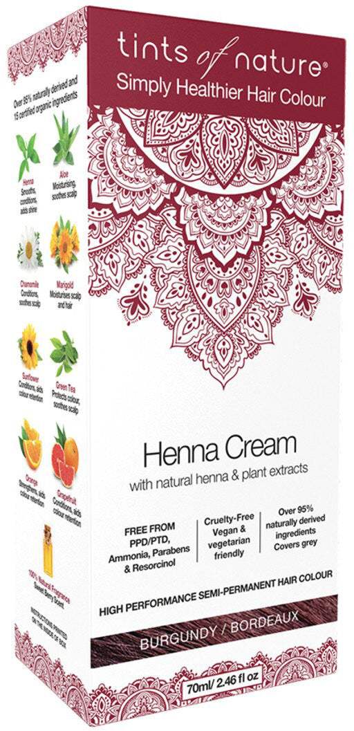 Tints of Nature Henna Cream (Semi-Permanent Hair Colour) Black 70ml