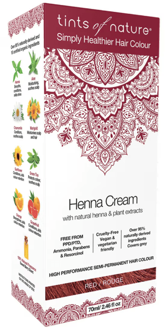 Tints of Nature Henna Cream (Semi-Permanent Hair Colour) Red 70ml