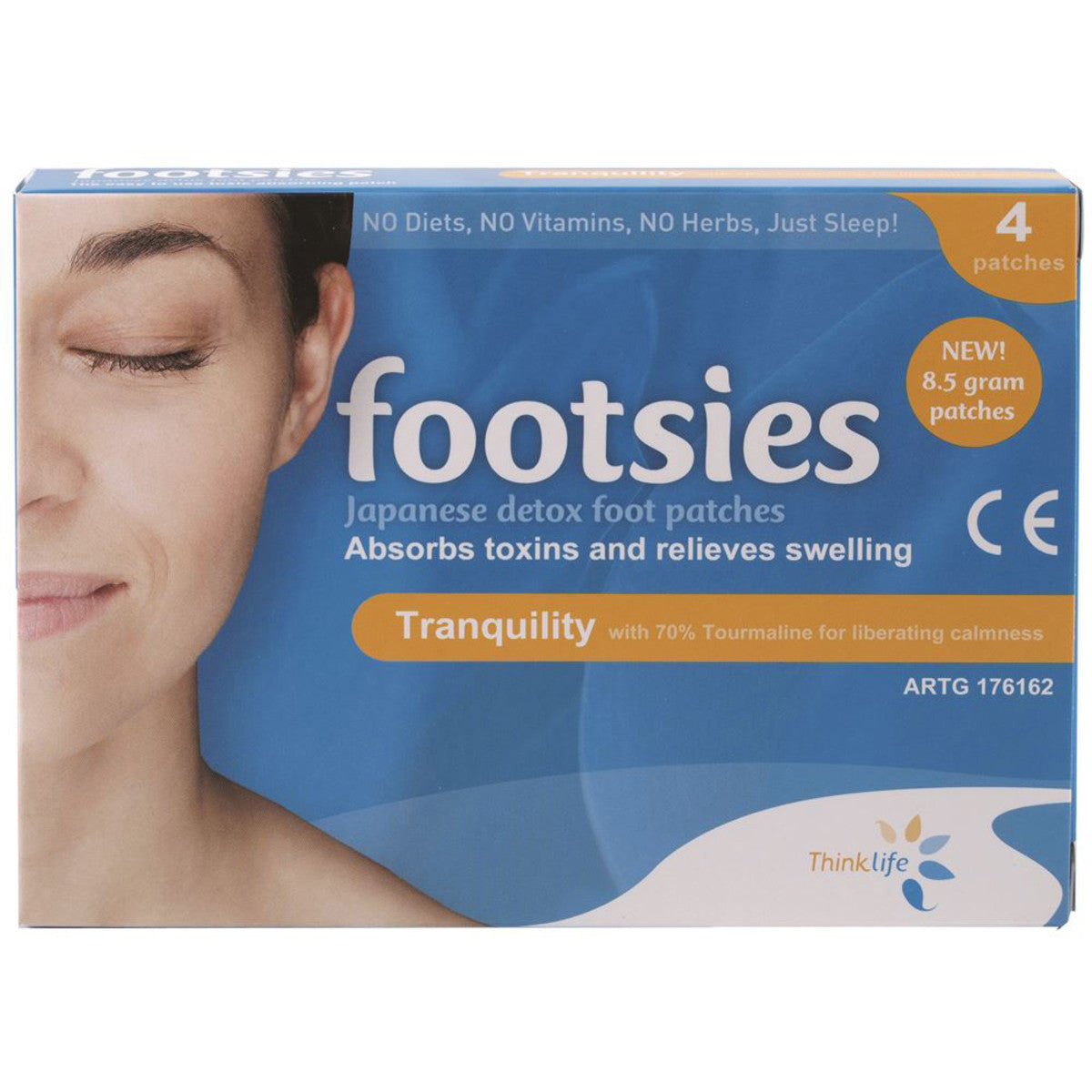Thinklife Footsies By Thinklife (Japanese Detox Foot Patches) Tranquility Patches x 4 Pack