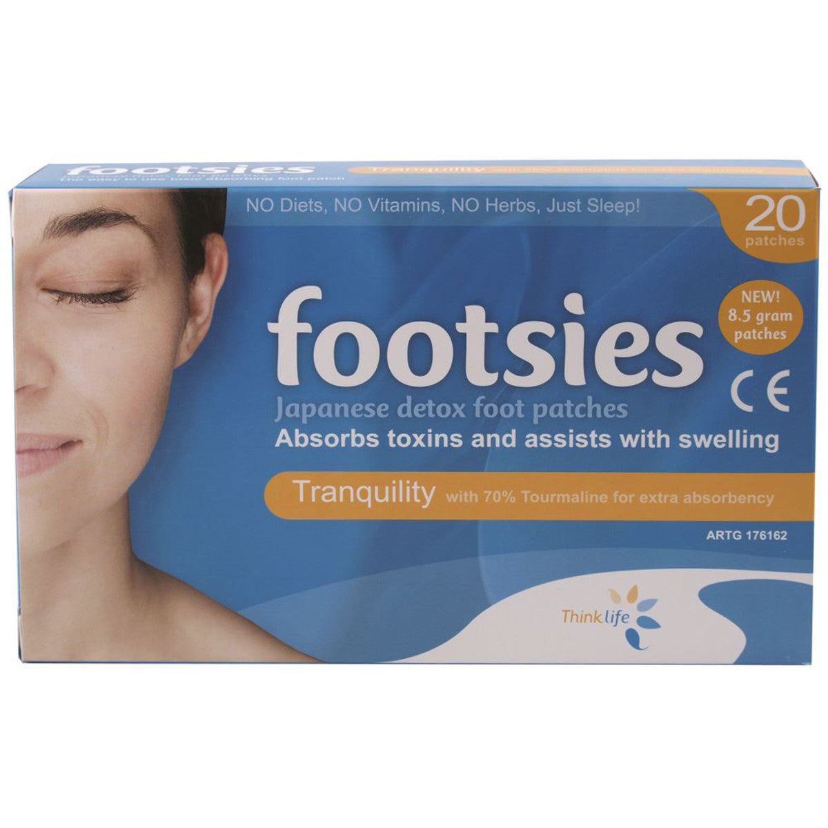 Thinklife Footsies By Thinklife (Japanese Detox Foot Patches) Tranquility Patches x 20 Pack