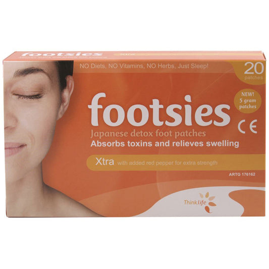 Thinklife Footsies By Thinklife (Japanese Detox Foot Patches) Xtra Patches x 20 Pack