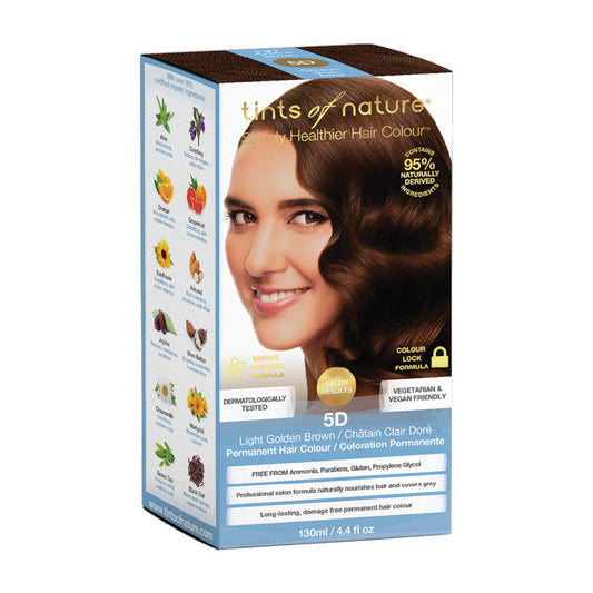 Tinits of nature Tints of Nature Permanent Hair Colour 5D (Light Golden Brown)